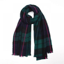 (12) Foulard Autumn Winter Warm Cashmere Scarves Striped Plaid High Quality Long Tassel Women Thicken Wrap Shawl Ladies Wool Pashmina