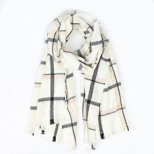 (10) Foulard Autumn Winter Warm Cashmere Scarves Striped Plaid High Quality Long Tassel Women Thicken Wrap Shawl Ladies Wool Pashmina