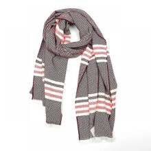 (9) Foulard Autumn Winter Warm Cashmere Scarves Striped Plaid High Quality Long Tassel Women Thicken Wrap Shawl Ladies Wool Pashmina