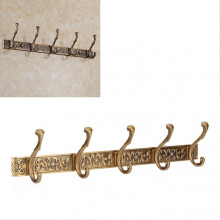 Rail Wall Hook Behind Door Mounted for Coat Hat Clothes Hanging Vintage Space Aluminum Hardware