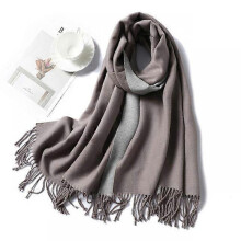 (WJ32-19) 2022 Thick Warm Cashmere Winter Scarf Women Shawl Wraps Double Side Female Pashmina Solid Blanket Stoles Lady Luxury Scarves