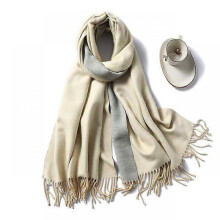 (WJ32-3) 2022 Thick Warm Cashmere Winter Scarf Women Shawl Wraps Double Side Female Pashmina Solid Blanket Stoles Lady Luxury Scarves