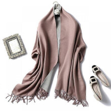 (WJ32-32) 2022 Thick Warm Cashmere Winter Scarf Women Shawl Wraps Double Side Female Pashmina Solid Blanket Stoles Lady Luxury Scarves