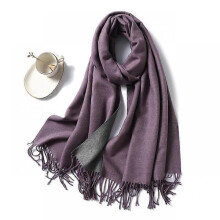 (WJ32-13) 2022 Thick Warm Cashmere Winter Scarf Women Shawl Wraps Double Side Female Pashmina Solid Blanket Stoles Lady Luxury Scarves