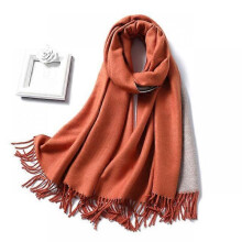 (WJ32-5) 2022 Thick Warm Cashmere Winter Scarf Women Shawl Wraps Double Side Female Pashmina Solid Blanket Stoles Lady Luxury Scarves