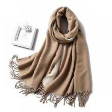 (WJ32-18) 2022 Thick Warm Cashmere Winter Scarf Women Shawl Wraps Double Side Female Pashmina Solid Blanket Stoles Lady Luxury Scarves