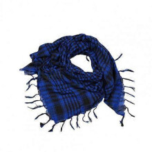 (Royalblue) Men Women Scarf Plaid Tartan Lightweight Cotton Keffiyeh Scarf for Winter Square Shawl Scarf Tactical Neck Warmer Cover