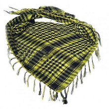 (Yellow) Men Women Scarf Plaid Tartan Lightweight Cotton Keffiyeh Scarf for Winter Square Shawl Scarf Tactical Neck Warmer Cover