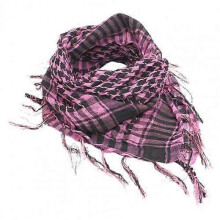 (Hot Pink) Men Women Scarf Plaid Tartan Lightweight Cotton Keffiyeh Scarf for Winter Square Shawl Scarf Tactical Neck Warmer Cover