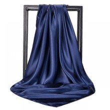 (90x90cm, BK5-65) Solid Color Head Scarf Women Blcak Square 90*90cm Silk Foulard Satin Bandana Cheveux Neckerchief Hijab Hair scarves for ladies