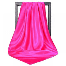 (90x90cm, BK5-4) Solid Color Head Scarf Women Blcak Square 90*90cm Silk Foulard Satin Bandana Cheveux Neckerchief Hijab Hair scarves for ladies