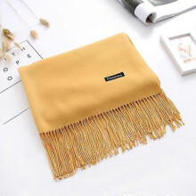 (150g-Ginger) Luxury Solid Women Scarf Winter Cashmere Pashmina Shawls Warm Lady Blanket Wraps Bufanda Scarves Tassel Neck Echarpe 2022