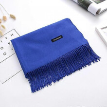(150g-Royal blue) Luxury Solid Women Scarf Winter Cashmere Pashmina Shawls Warm Lady Blanket Wraps Bufanda Scarves Tassel Neck Echarpe 2022