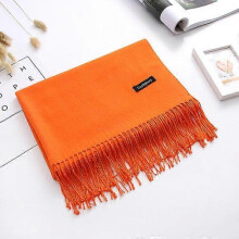 (150g-Orange yellow) Luxury Solid Women Scarf Winter Cashmere Pashmina Shawls Warm Lady Blanket Wraps Bufanda Scarves Tassel Neck Echarpe 2022