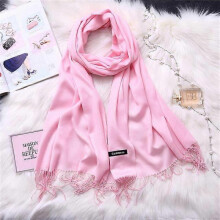 (150g-Pink) Luxury Solid Women Scarf Winter Cashmere Pashmina Shawls Warm Lady Blanket Wraps Bufanda Scarves Tassel Neck Echarpe 2022