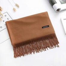 (150g-Brow coffee) Luxury Solid Women Scarf Winter Cashmere Pashmina Shawls Warm Lady Blanket Wraps Bufanda Scarves Tassel Neck Echarpe 2022