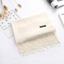 (150g-Beige) Luxury Solid Women Scarf Winter Cashmere Pashmina Shawls Warm Lady Blanket Wraps Bufanda Scarves Tassel Neck Echarpe 2022