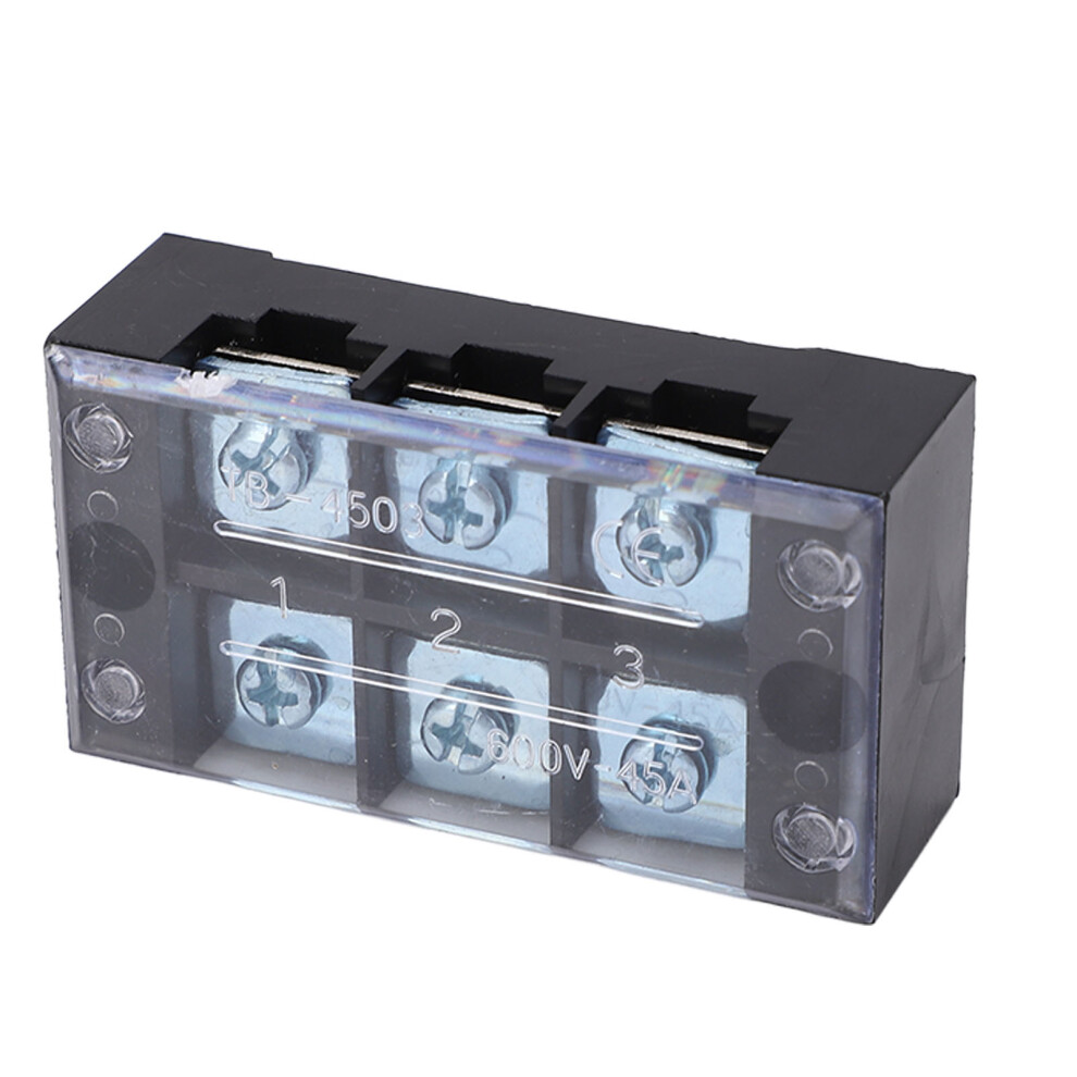 Durable 3 Bits Screw Terminal Block 45A 600V With Zinc Screws 4503 4901339424856