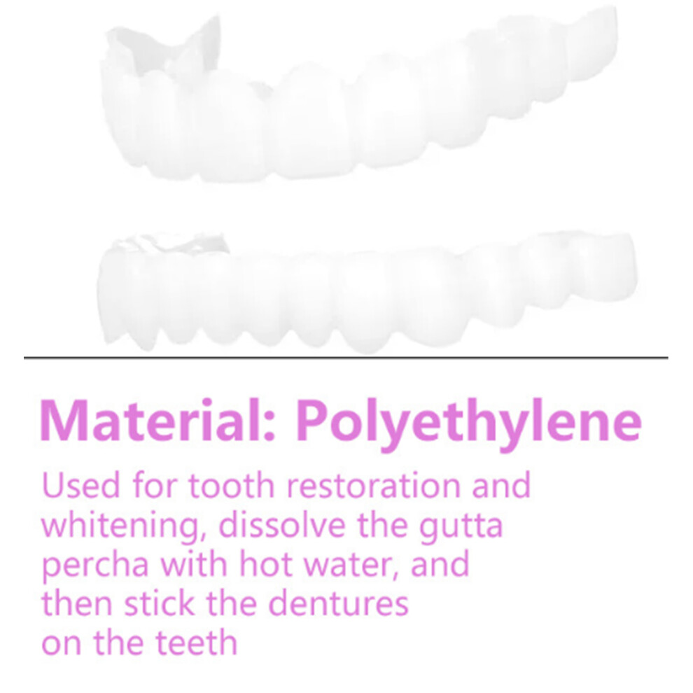 Fake Upper & Lower Teeth Braces, Silicone, 85x18mm, Portable