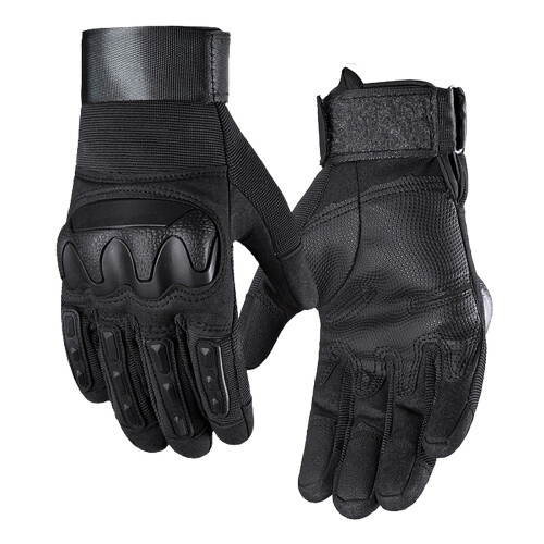 Full Finger Hard Knuckle Motorcycle Gloves, Touchscreen, XL