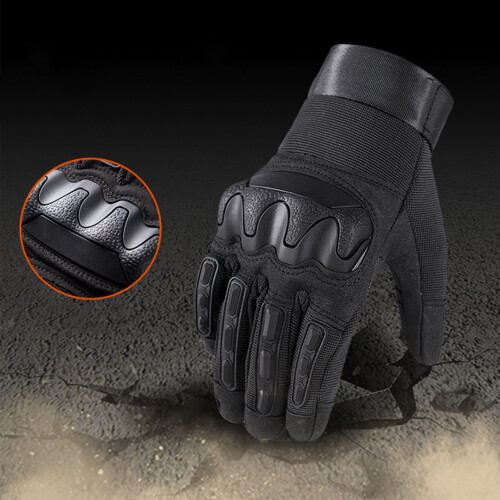 Full Finger Hard Knuckle Motorcycle Gloves, Touchscreen, XL 2
