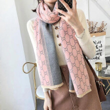 (12) Ladies Elegant High-quality Camellia Floral Print Cashmere Scarf Women Luxury Shawl Thick Warm Brand Pashmina Women Wraps Hijabs