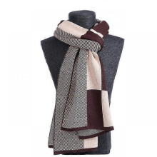 (color 12) 2022 Casual Cool Winter Scarves Men Scarf Warm Neckercheif Business Plaid Kint Scarves Men Cotton Wraps Male Sjaal Foulard