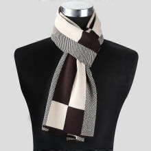 (color 1) 2022 Casual Cool Winter Scarves Men Scarf Warm Neckercheif Business Plaid Kint Scarves Men Cotton Wraps Male Sjaal Foulard