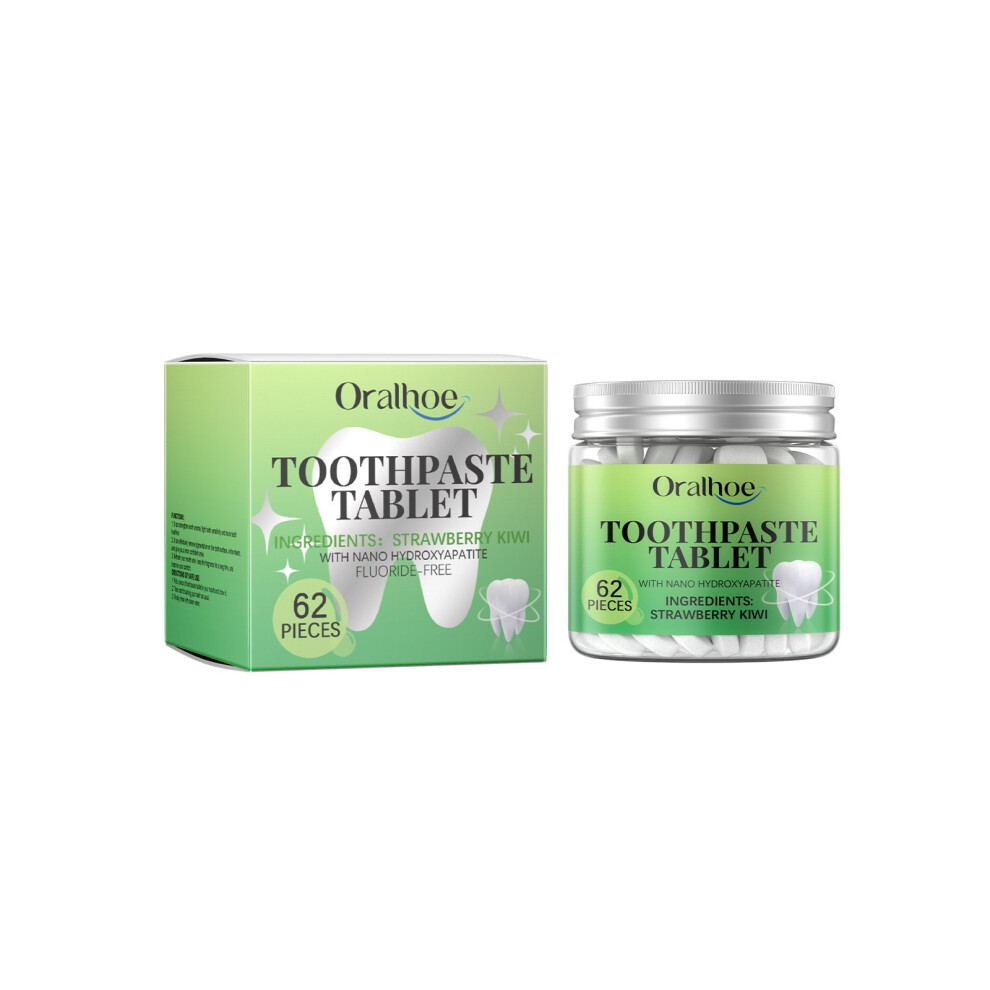 (Strawberry Kiwi Toothpaste Tablets) Toothpaste tablet series cleaning teeth dirt fresh breath care oral care teeth cleaning