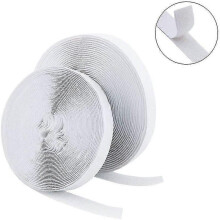 Lebanghui Velcro Tape Self-adhesive 25m Extra Strong, Double-sided Adhesive with Velcro 20mm Wide Self-adhesive Adhesive Pad