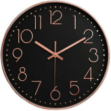 (Rose Gold) Lebanghui Wall Clock Silent 12 Inch Large Non Ticking Wall Clocks For Kitchen Living Room Bedroom