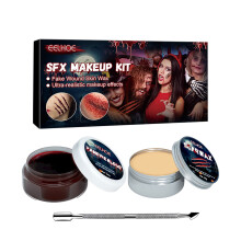 (Makeup suit, Skin wax set) Halloween skin wax plasma scar makeup set, make-up horror atmosphere party makeup props