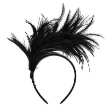 (Black) Lebanghui 1920s Fascinator Feathers Headband For Women Party Favors