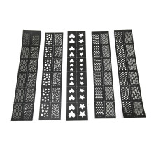 5PCS Nail Stamping Plates Bundle - Hollow Out Nail Art Templates & Fine Decals