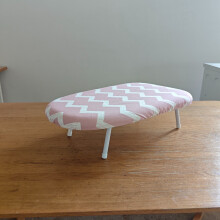 Planche à repasser pliable compacte pour la maison et les déplacements Rose-blanc-pliable