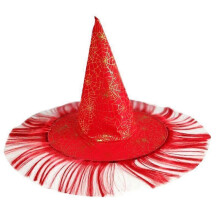 (red) Lebanghui 2pcs Halloween Kids Adult Wig Hats Witch Hats
