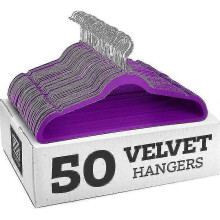 (purple) Lebanghui Non-slip Velvet Hangers - Suit Hangers (10-pack)