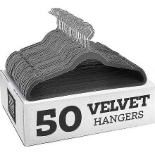 (grey) Lebanghui Non-slip Velvet Hangers - Suit Hangers (10-pack)