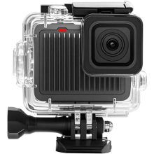 Compatible with GoPro HERO 4K 2024 PULUZ 60m 196ft Waterproof Housing Protective Case with Buckle Basic Mount & Screw (Transpa