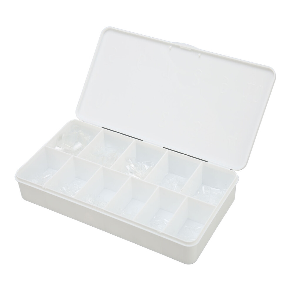 Breathable and Durable 550pcs Clear Toenail Tips Multi Size Variety