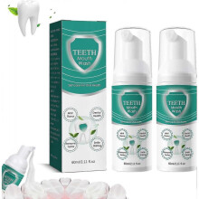 2pcsTeeth Whitening Mousse Mouthwash, Herbal Whitening Oral Repair Foam Deep Cleansing, Fresh Breath Mouthwash