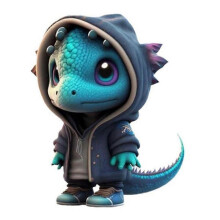 (blue)Cool Dragon Figurines Cartoon Dragon Statues Resin Sculpture Figurines Home Table Decor Ornaments Gifts