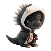 (White)Cool Dragon Figurines Cartoon Dragon Statues Resin Sculpture Figurines Home Table Decor Ornaments Gifts