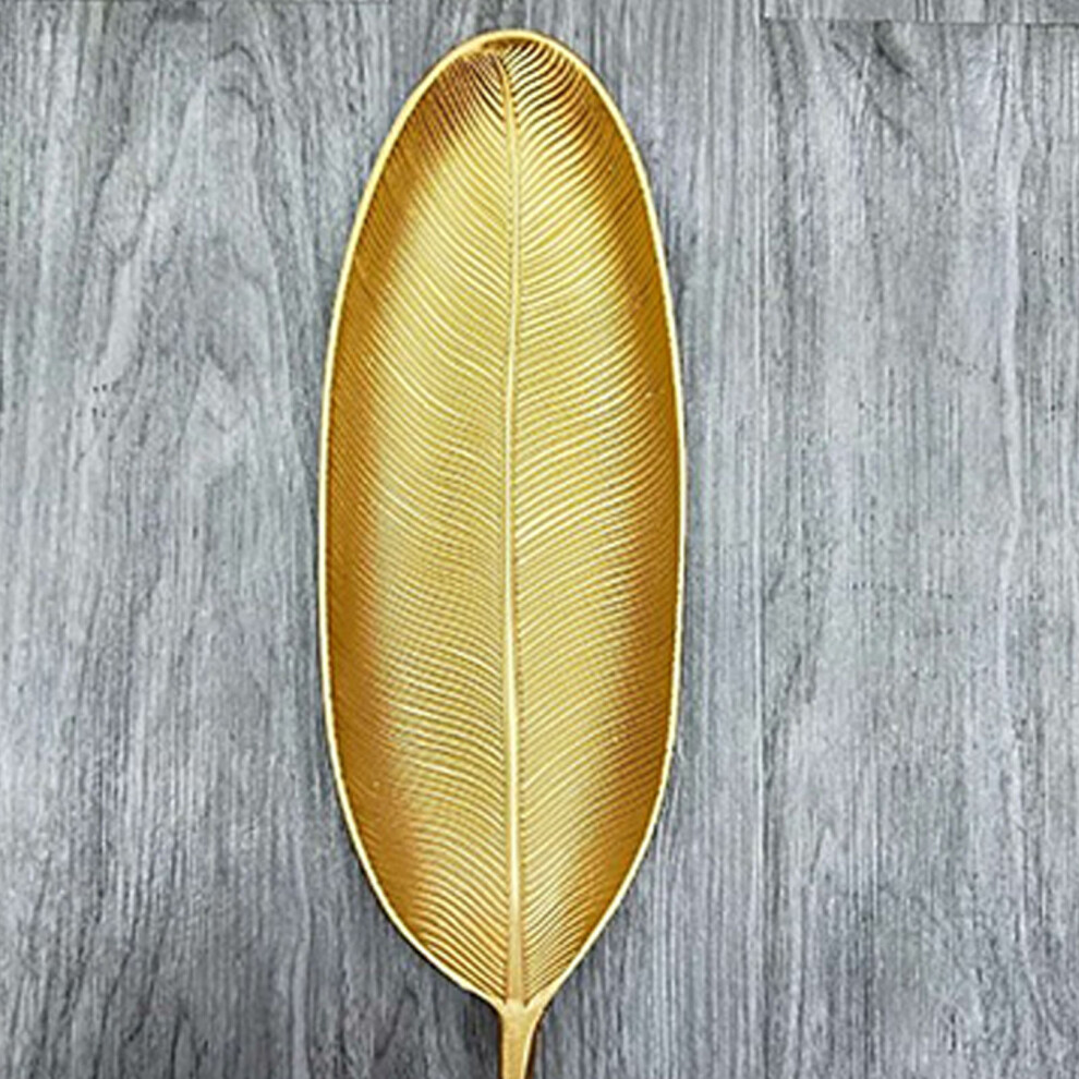Golden Style Leaf Fruit Plate, Brushed Density Board, Compact Size-image-OPC-PJJDXSQ-NEW