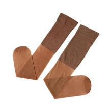 (brown)3 Pairs Womens Ladies Comfortable Socks Shaping Super Stretch Long Tube Silk Stockings