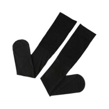 (black)3 Pairs Womens Ladies Comfortable Socks Shaping Super Stretch Long Tube Silk Stockings