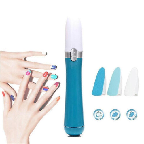 Portable Pedi Perfect Care System - Electronic Manicure/Pedicure Tool - File, Buff, Shine Nails with Extra Refill Kit 1
