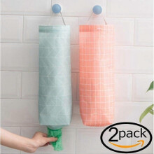 2Pcs Plastic Bag Holder Waterproof Wall Mount Grocery Bag Dispenser Garbage Bag Organizer Plastic Bag Holder and Dispenser