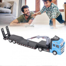 Transport Cart Toy Educational Simulation Alloy Plastic Pull Back Carrier Vehicle Model for Boys Girls Gifts