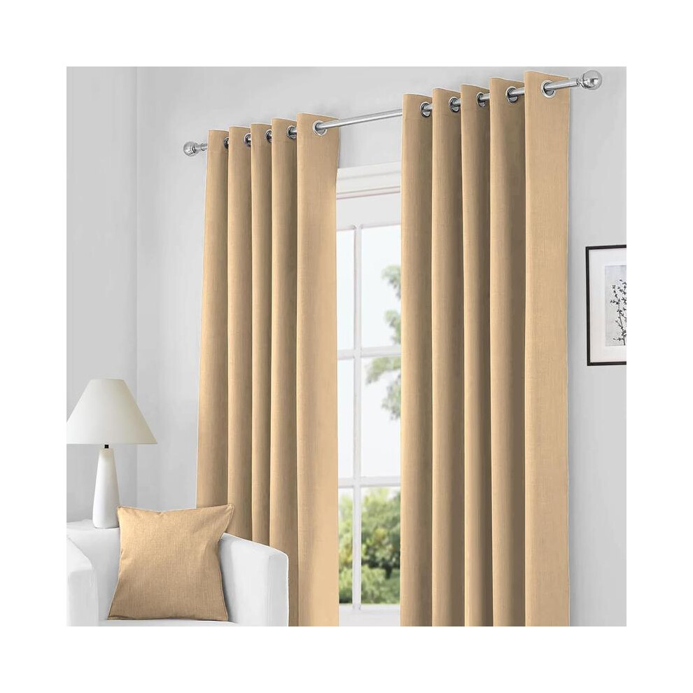 (Beige, 46â X 90â Inches) Thermal Blackout Drapes â Energy-Efficient, Soundproof Curtains with Modern Eyelet Design, 7 Stylish Colors-image-OPC-PJJDXWG-NEW